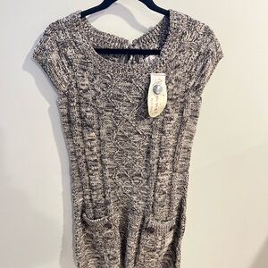 Cozy Knit Dress with Cable Pattern